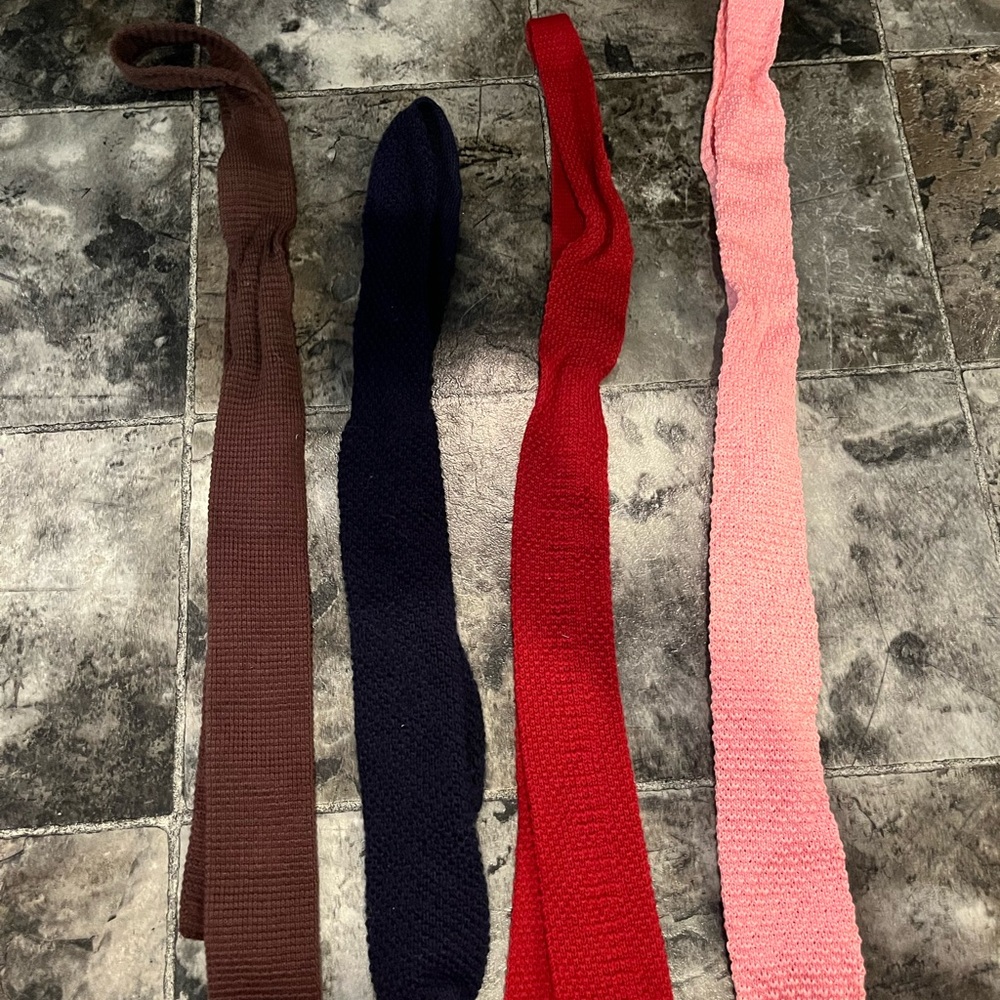 Lot of 4 100% Cotton Vintage Ties